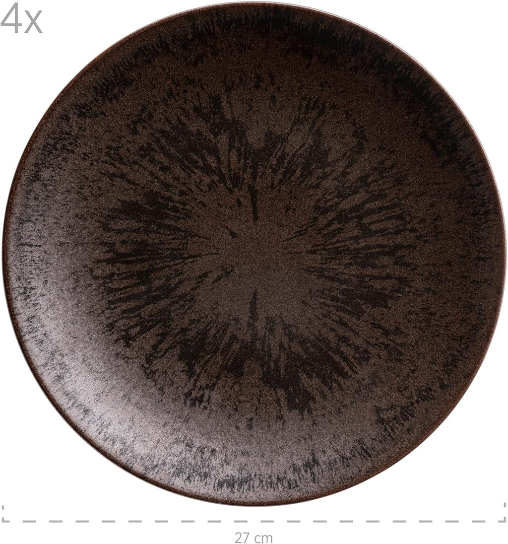 MÄSER Metallic Bronze, serviciu de cină din 12 piese pentru 4 persoane Seturi vesela masa Naty Shop