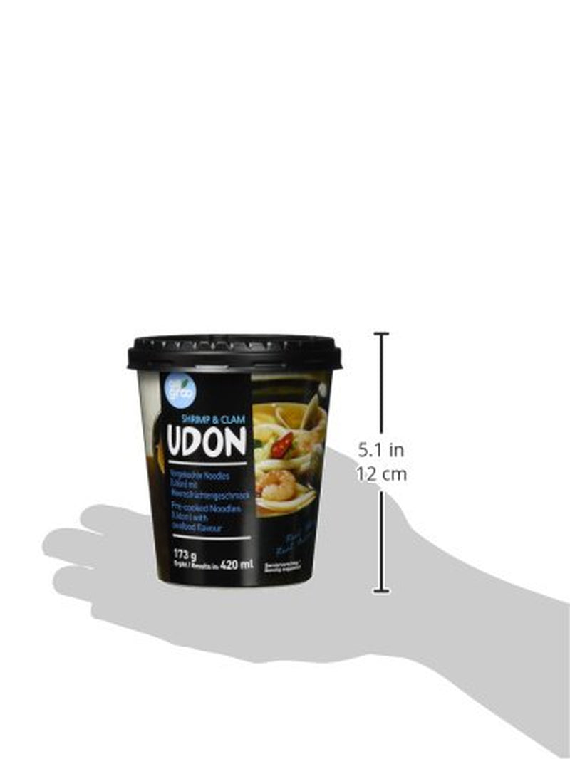 Allgroo Udon Cup instant nudler - smagfuld krydret skaldyr Udon suppe - Hurtig tilberedning (1 x 173 g)