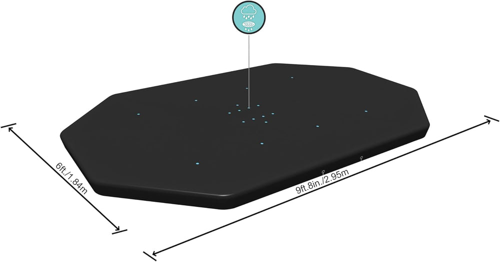 Bestway PVC presenning 305 x 184 cm, sort, oval