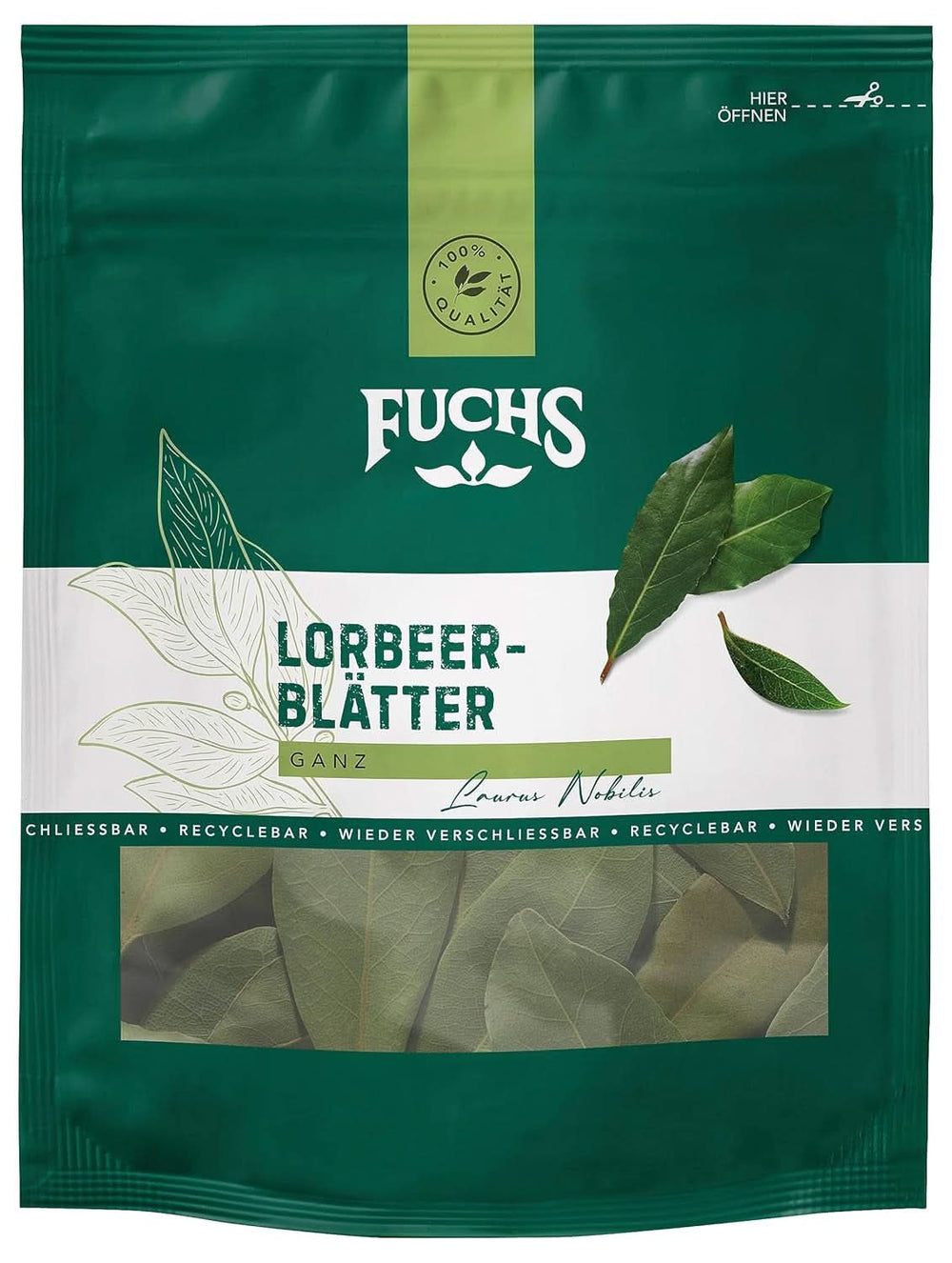 Fuchs - Laurbærblade i en genlukkelig genanvendelig pose - lavet af naturlige ingredienser - 7 gram Krydderier Naty Shop
