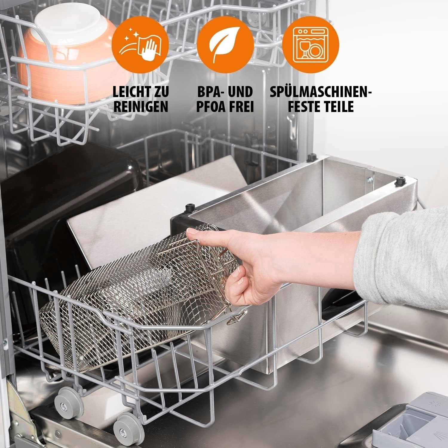 Tristar oliefrituregryde FR-6935, 2000 watt, 3 liter, termostat, kold zone, 3-4 personer, metal Hvidevarer Naty Shop