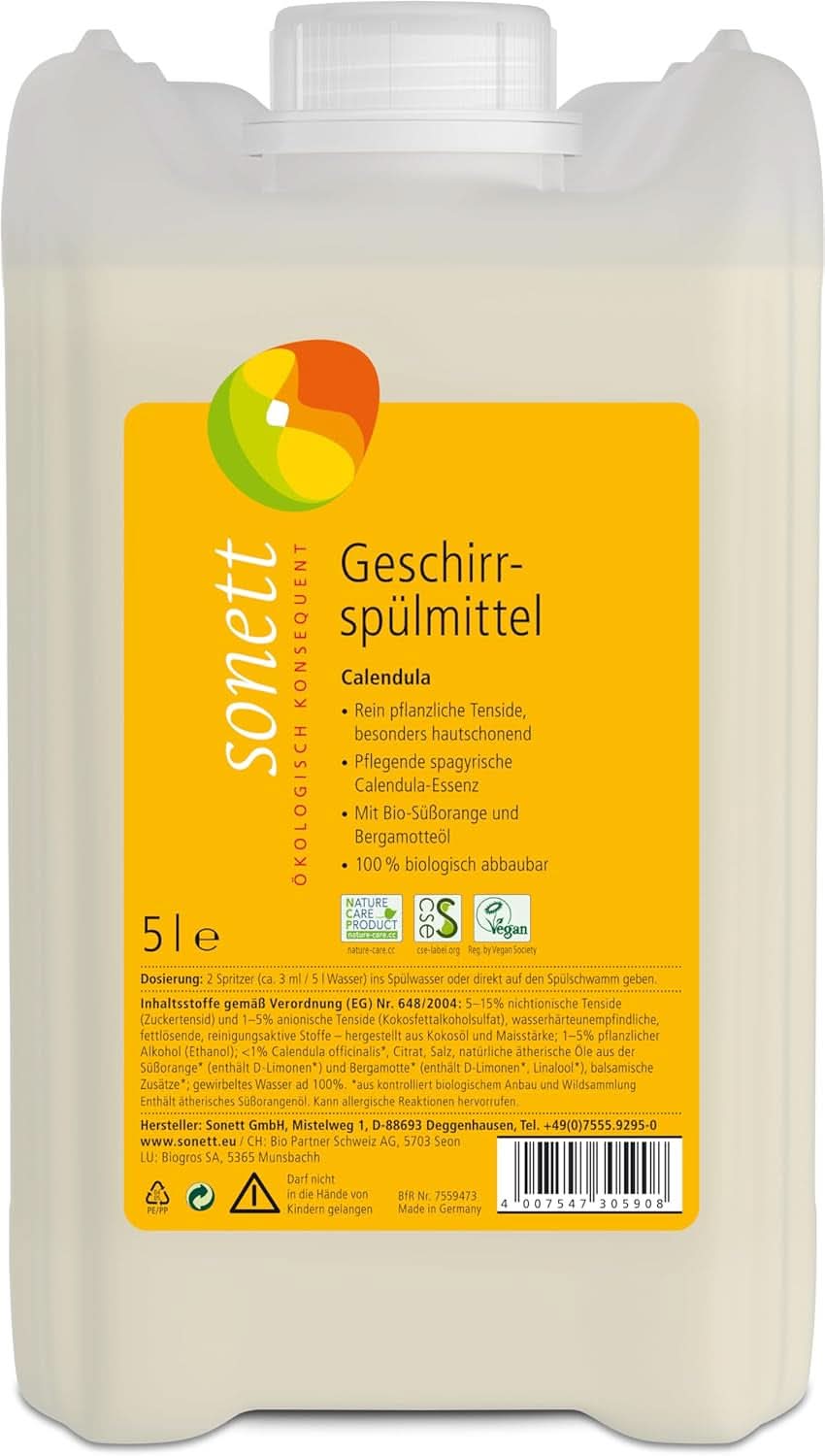 Sonett Calendula opvaskemiddel, 300 ml Naty Shop Køkkenvaskemidler