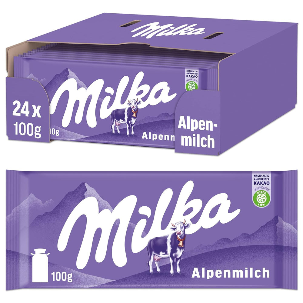 Milka Cow Spots – Alpine mælkechokolade med hvid chokolade i cow spot design – 24 x 90g