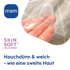 MAM Stillhütchen Größe S (Ø 17 Mm) Im 2Er-Set, Extra Weiche Brusthütchen Zum Schutz Beim Stillen, Brustwarzenschutz Für Maximalen Hautkontakt Zwischen Mutter Und Kind Accessories Mad og Amning Bebe Naty Shop