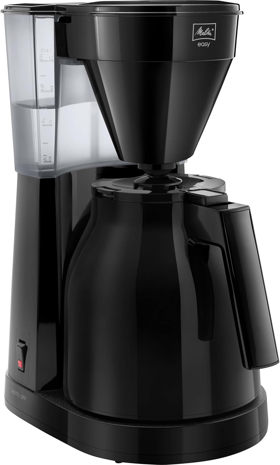 Melitta Easy – Espressor cu filtru și carafă de sticlă, pentru până la 10 cești de cafea, negru