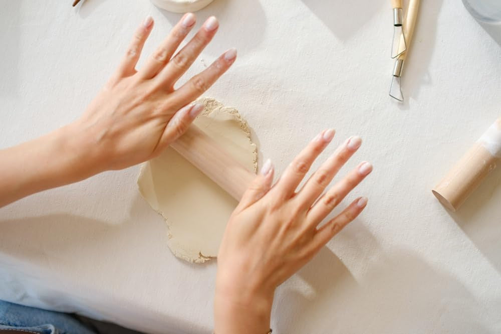 Jovi - Holzwalze, idealer Modellierwerkzeug for luftgetrockneten Ton, 1 Stück (27RP)