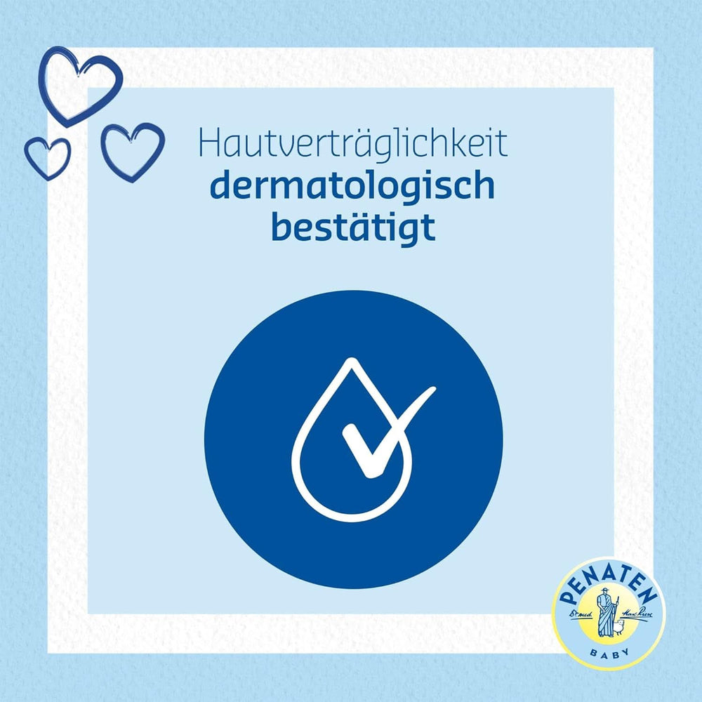 PENATEN Wash & Shower Cream (400 Ml), gel de duș și șampon pentru bebeluși, formulat fără parabeni și coloranți Mama si Copilul Naty Shop