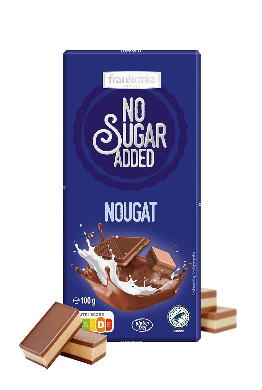 frankonia CHOKOLADE UDEN TILSAT SUKKER Nougat Chokolade, glutenfri, 100 g
