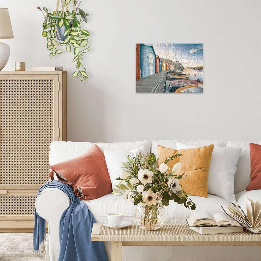 Ravensburger Puslespil 12000847, Skandinaviske steder - Bådehuse i Smøgen, Sverige - 500 brikkers puslespil til voksne og børn over 12 år Puzzle Naty Shop