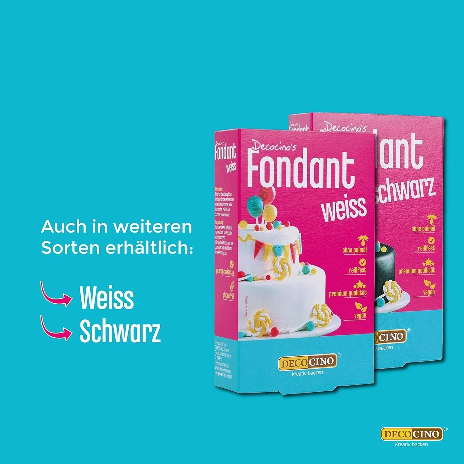 DECOCINO Fondant Schoko – 250 G – Ideel til Verzieren Von Kuchen, Torten, Cupcakes – Palmölfrei & Veganske glasurer og Decor Naty Shop
