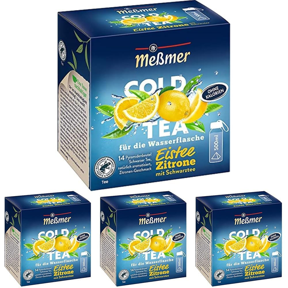 Meßmer Cold Tea Trinkpause Zmeură | Ceai de fructe, aromatizat natural, cu gust de zmeură | Ediție limitată | Pentru infuzie rece | 14 pliculețe piramidale