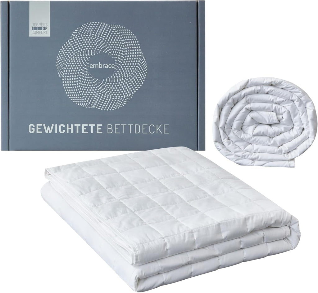 Degrees of Comfort pătură ponderată 135X200Cm 7Kg, pătură de terapie anti-stres fabricată din bumbac 100%, pătură grea Pătură ponderată pentru adulți Poate îmbunătăți somnul și reduce stresul Paturi si Cuverturi Degrees of Comfort 155 X 220 Cm 11,0 kilograme