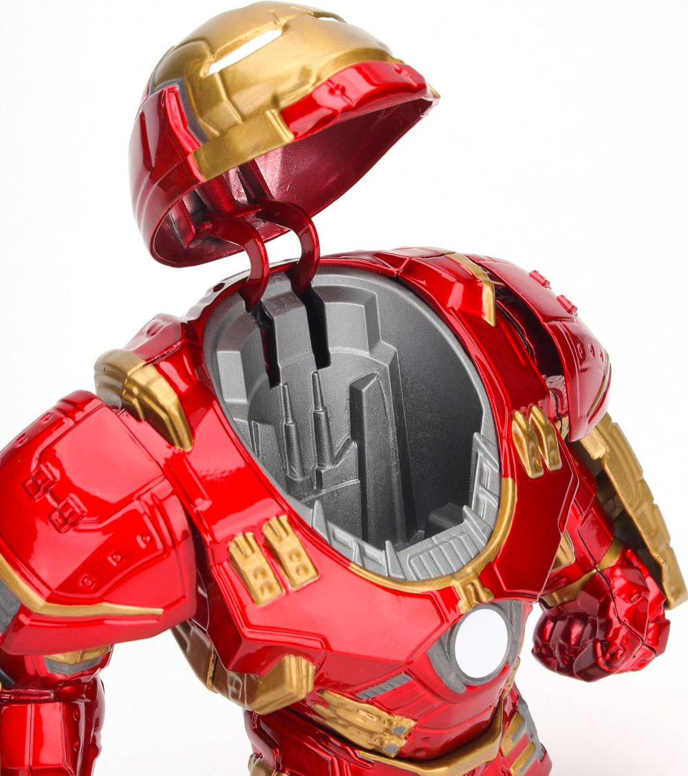 Jada Toys Marvel Figur Hulkbuster & Ironman, Åben og lukket hjelm, Samlefigurer, Sæt, Die-Cast, Rød, Størrelse: 6 tommer Hulkbuster & 2 tommer Ironman Actionfigurer Naty Shop