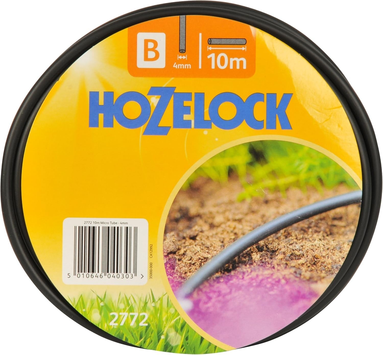 Țeavă micro Hozelock 2772P0000 4 mm - 10 m, neagră, 18,2x18,2x4,3 cm,
