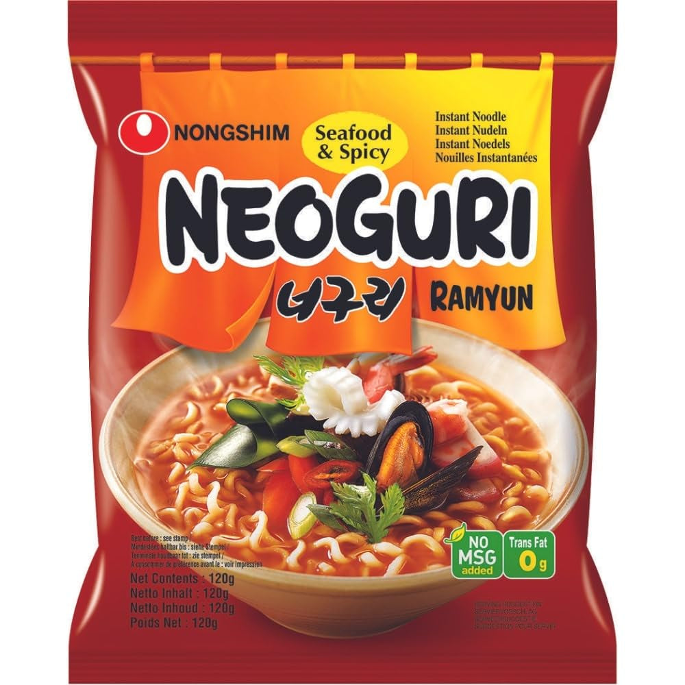 Instant Noodles Nong Shim Kimchi Ramyun Stor skål - Koreansk Ramen Suppe - Hurtig tilberedning - 1 pakke 112g