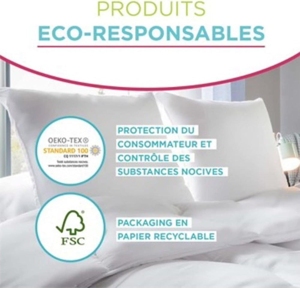 Blanrève Dynebetræk Trykt eller almindeligt, Tempereret, Til enkeltseng, Miljøvenlig, Nem at vedligeholde, 140 X 200 Cm, Hvid, Grå Dyner og dyner Naty Shop