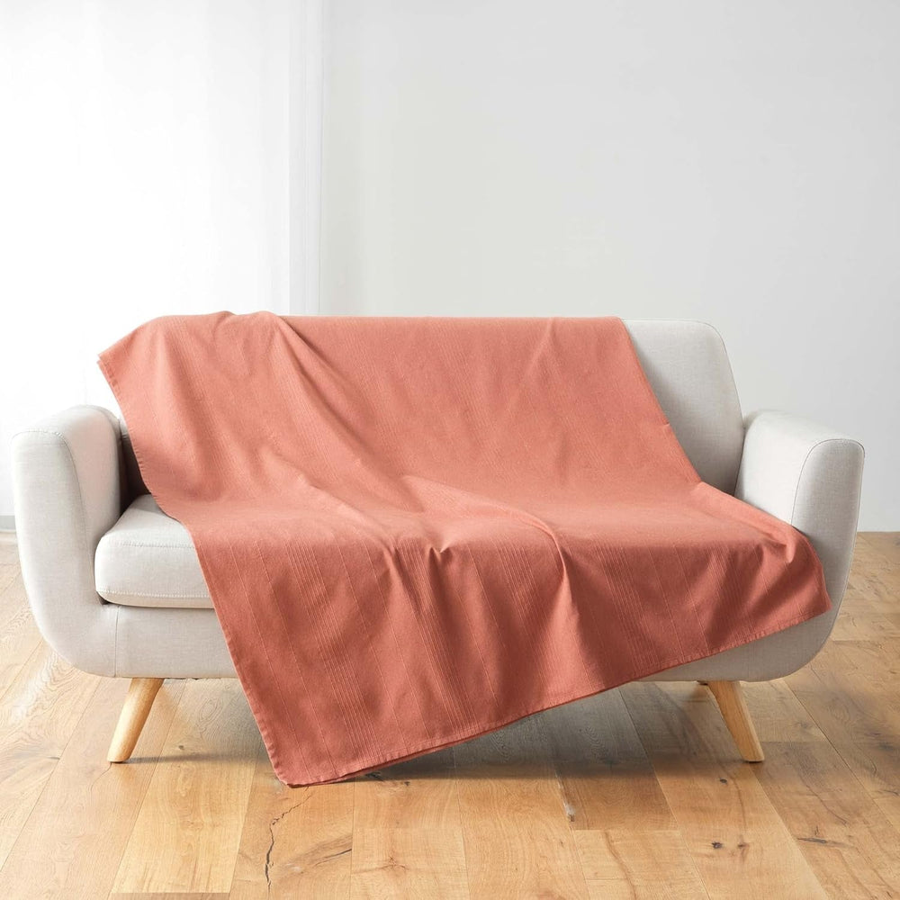 Douceur D'Intérieur, Pătură (220 X 240 Cm) Lucile Curry, Polycotton, Unicolor Paturi si Cuverturi Douceur d'IntÃ©rieur Marsala 180 X 220 Cm