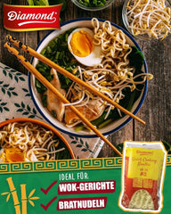 DIAMOND instant ægfri nudler, instant hvedemel wok nudler og tilbehør - 1 x 500 g