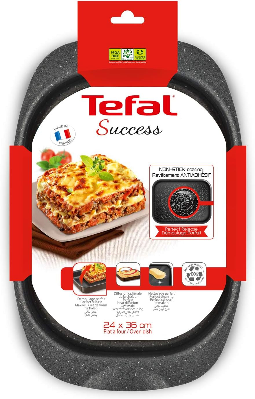 Tefal J1601502 Success Auflaufform Aluminium Schwarz 36 X 24 X 5,5 Cm Forme og bakker til bagning Naty Shop