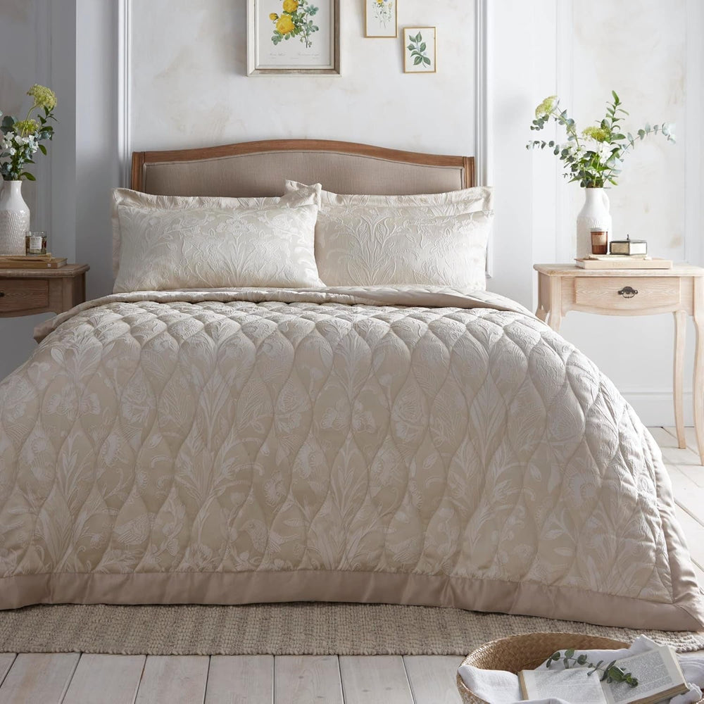 Heritage Elysia jacquard sengetæppe, 200 X 230 Cm, champagne Appletree Beds and Blankets Standard titel