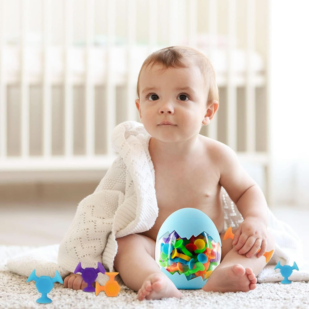 Pachet de 48 de jucării cu ventuză, jucării Montessori pentru cadă Mama si Copilul Naty Shop