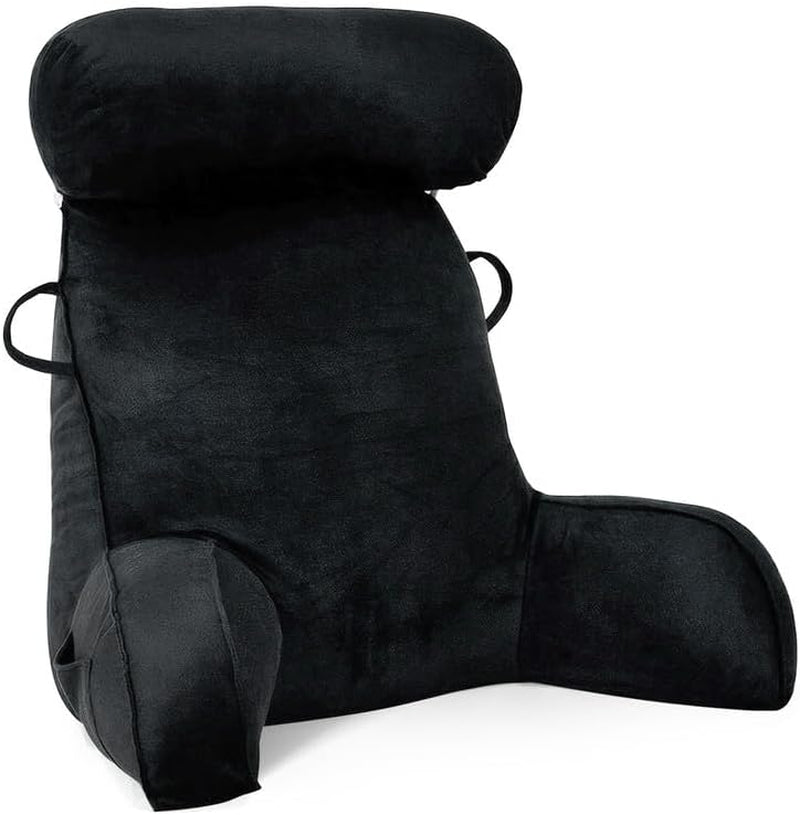 Pernă de citit Mingfuxin pentru pat, pernă de pat cu rolă detașabilă pentru gât și braț de susținere superior pentru a sta în pat, canapea, podea, pernă de citit cu spătar pentru adulți, pernă de spate pentru citit, vizionat la televizor