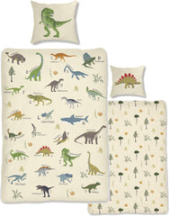 Skybrands Dino Bedtuchen 135X200 Jungen Bedtuchen Dinosaurier Baumwolle 2Tlg Kinder Bedtuchen Dinosaurier 135X200 + Beutel Naty Shop Standardtitel