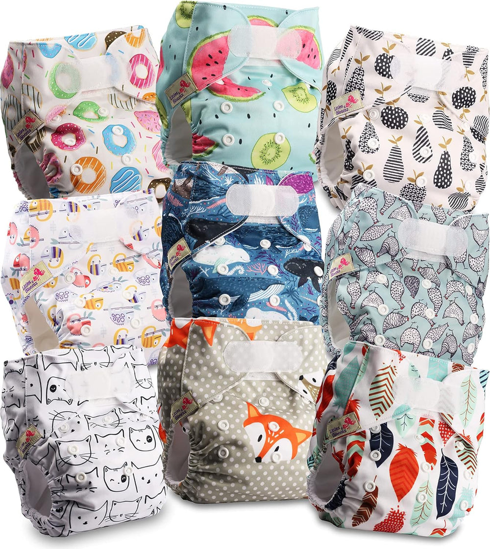 Littles og Bloomz genanvendelig ble FLV2-0602, standard krog og løkke lukning, 6 bleer