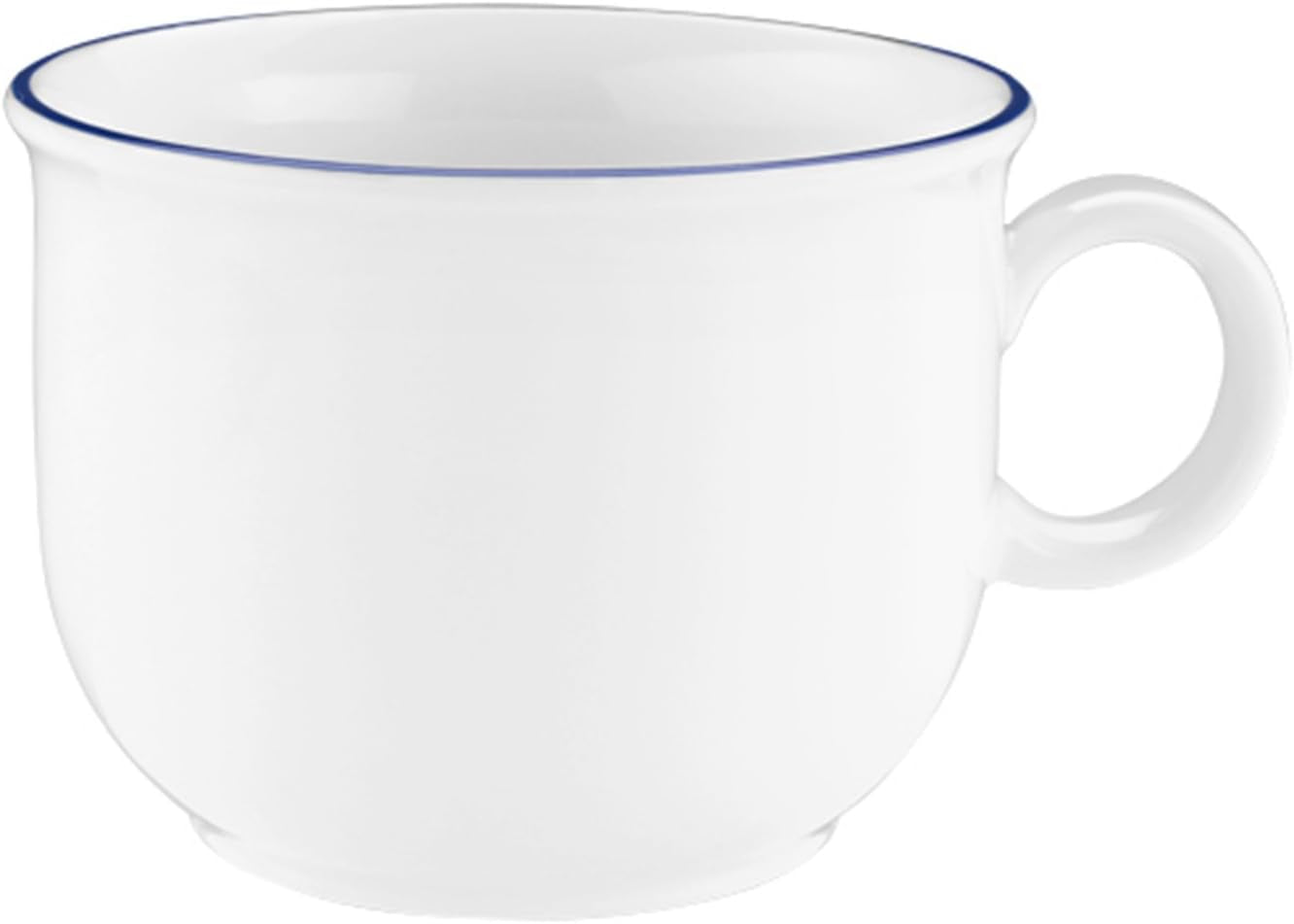 Serviciu de cafea Seltmann Weiden cu 18 piese | Serie compactă, margine albastră | Setul include 6 farfurii pentru micul dejun, 6 cești de cafea și 6 farfurioare, albastre