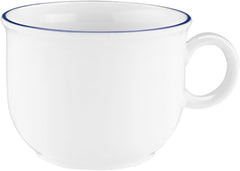 Serviciu de cafea Seltmann Weiden cu 18 piese | Serie compactă, margine albastră | Setul include 6 farfurii pentru micul dejun, 6 cești de cafea și 6 farfurioare, albastre