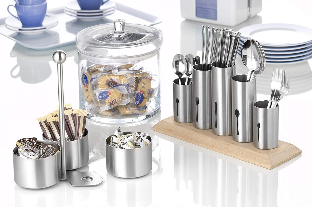 Bestikholder i rustfrit stål, 1 pakke, Silver Naty Shop Kitchen