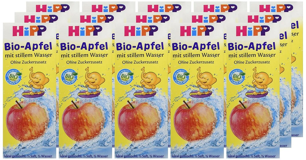 Hipp økologisk æblejuice med almindeligt vand, pakke med 15 (15 x 200 ml) Mor og barn Naty Shop