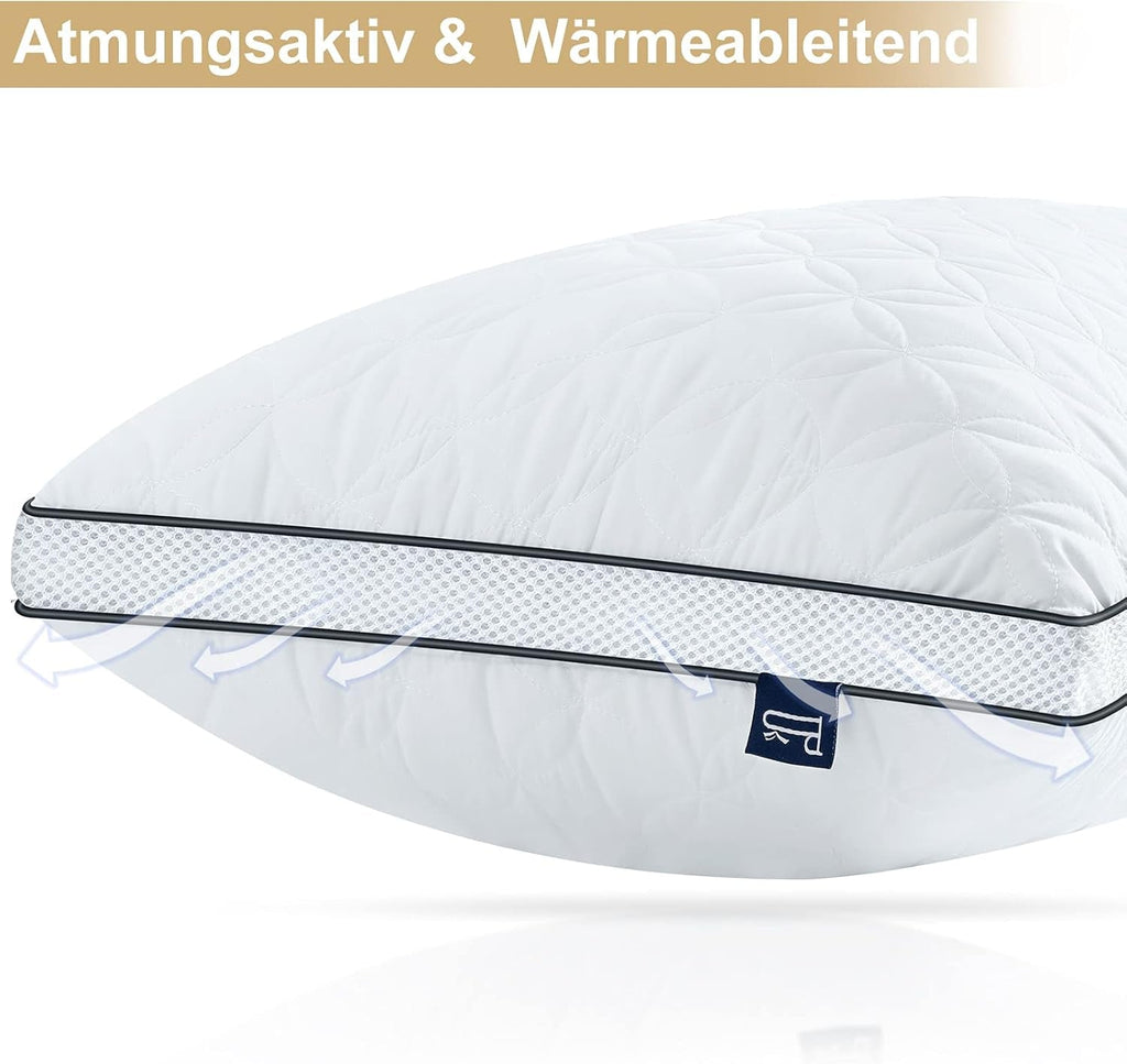 Pernă Bedstory 40X80Cm Set de 2 perne, pernă de dormit din microfibră 2X950G, pernă de pat respirabilă și lavabilă, ideală pentru un somn odihnitor profund, certificată Oeko-Tex Perne standard Naty Shop