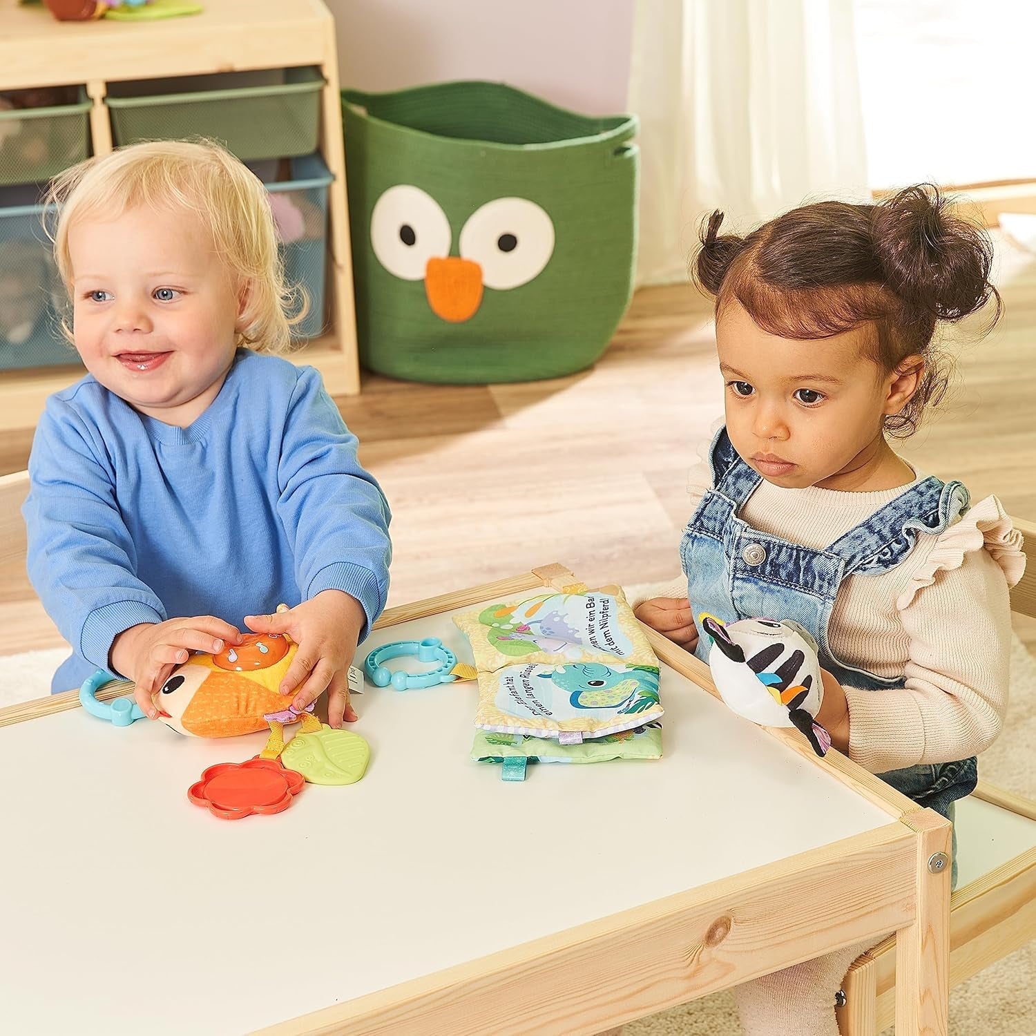 VTech Baby - Set cadou Baby's Animal Friends - Set de jucării cu carte din material textil, pasăre cântătoare și zornăitor zebră - Pentru copii cu vârsta cuprinsă între 0-24 luni Jucarii Bebe Naty Shop