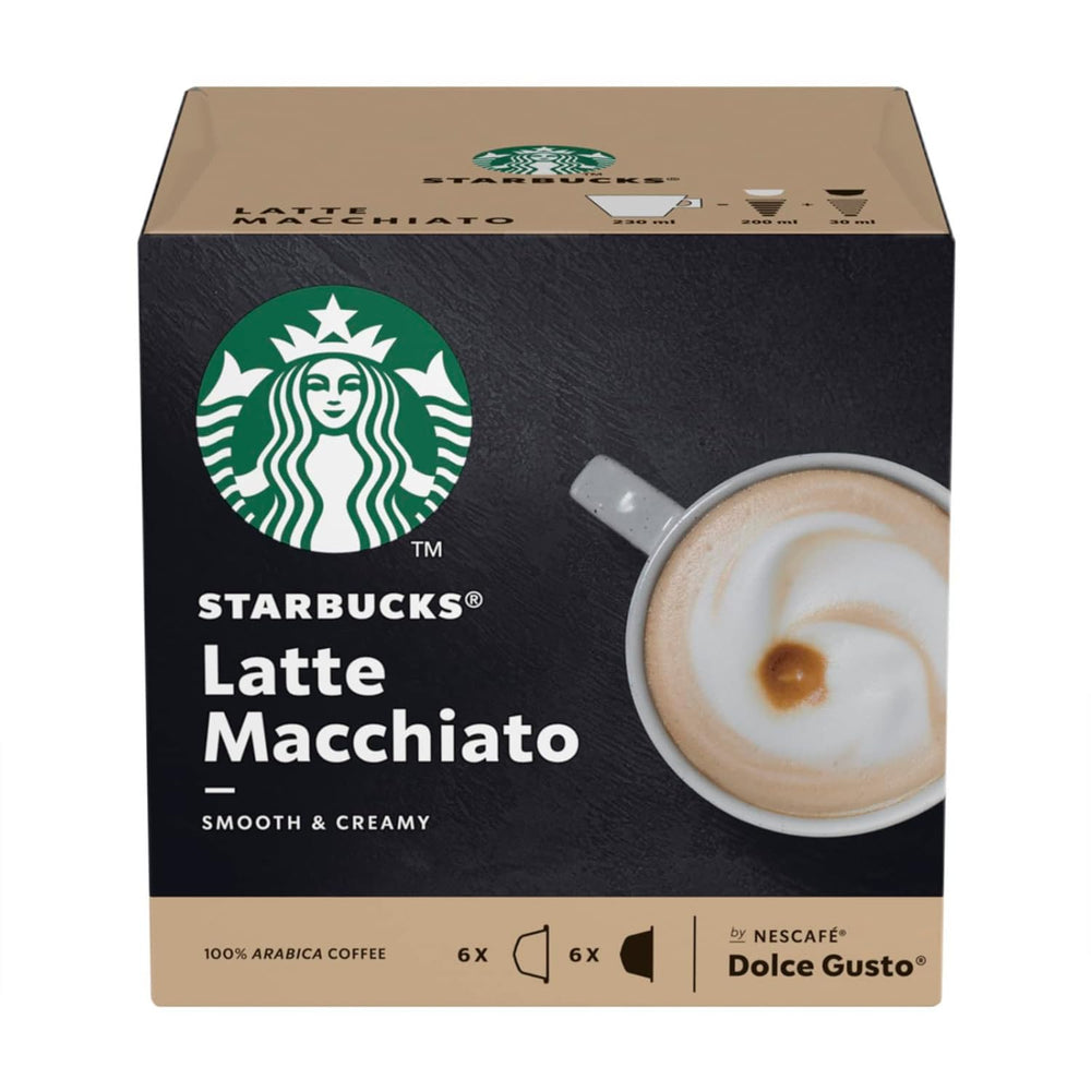 STARBUCKS Probierset, White Cup Variety Pack by Nescafé Dolce Gusto Kaffeekapseln & Vanilla Macchiato by Nescafé Dolce Gusto Kaffeekapseln 6 x 12 (72 Kapseln, 36 Portionen)