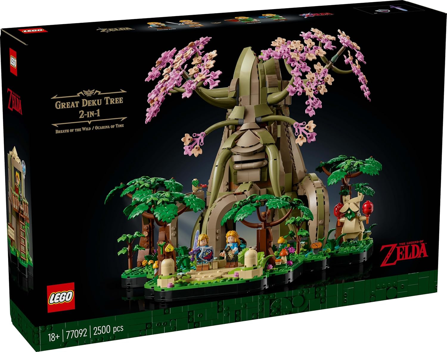 LEGO The Legend of Zelda Deku Tree 2-I-1 - samlerstykke med prinsesse Zelda og 3 Link minifigurer - byggesæt til voksne og gaveidé til videospilsfans - 77092 Byggesæt Besuche den LEGO-Store