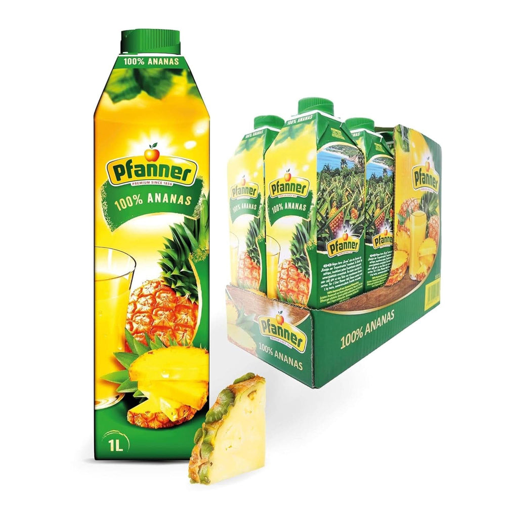 Pfanner Strawberry Fruit Nectar (8 X 1 liter) - 30 % frugtindhold - Strawberry Drink Naty Shop Ananas