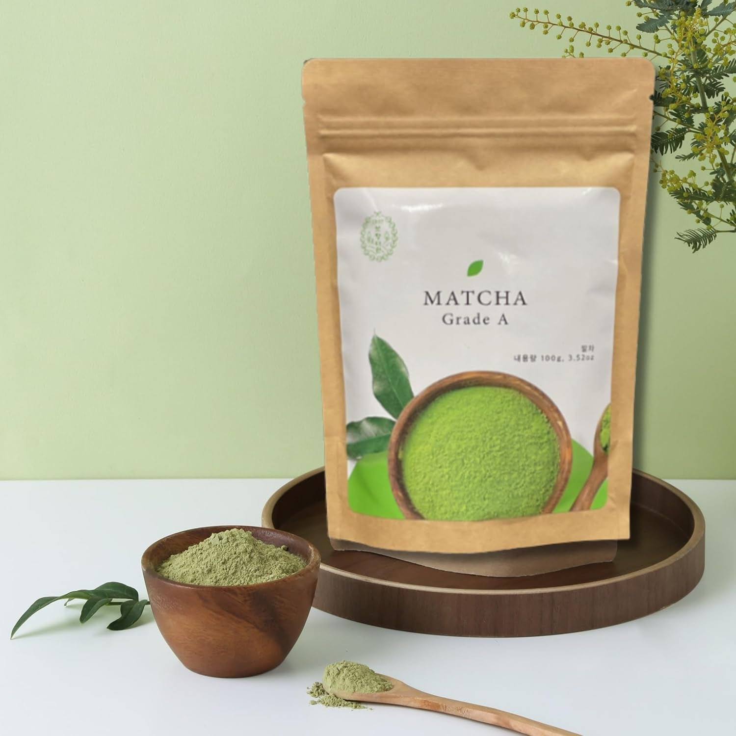 Bohyang Garden Matcha pulbere 100 g – Ceai verde premium din Coreea de Sud | Măcinat fin și bogat în tradiție | Pentru latte, smoothie, coacere și ritualuri de îngrijire personală | Pulbere Matcha în pungă resigilabilă