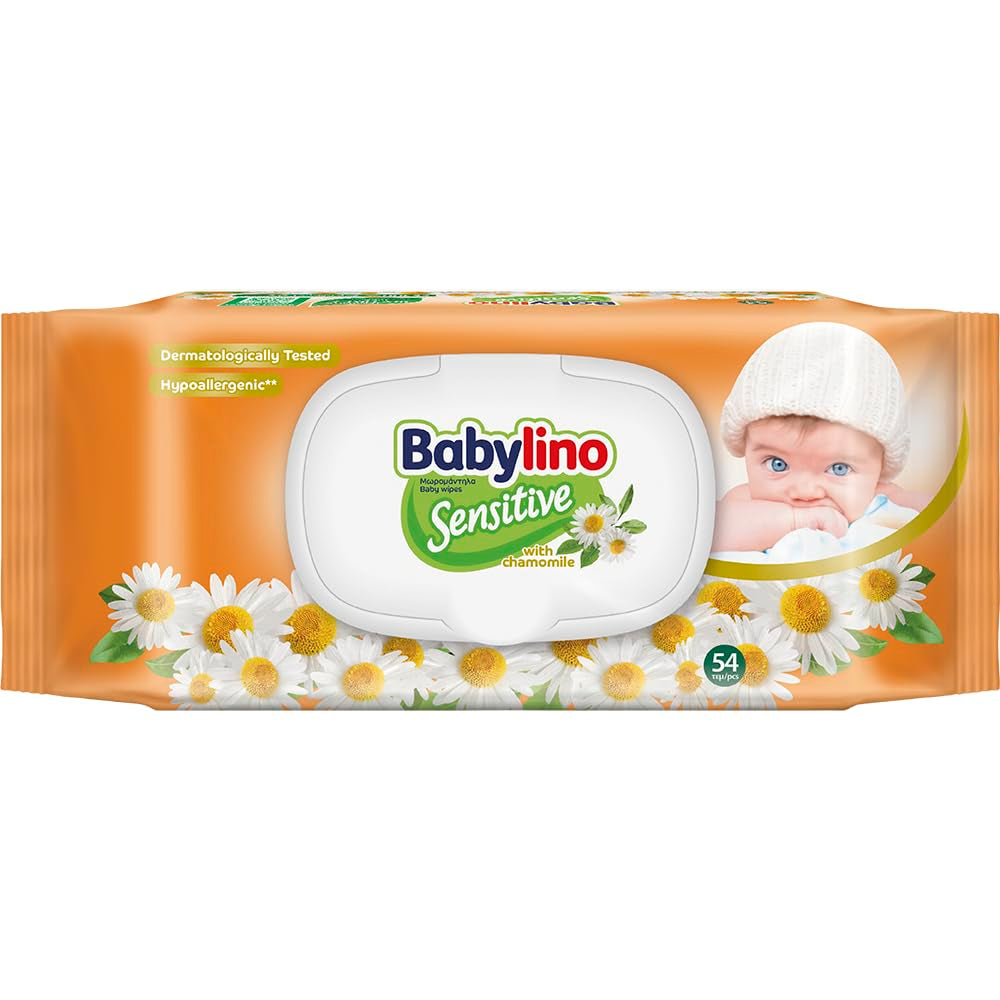 Sensitive babyservietter, 0% duft, 98% naturlig formel, der genopretter hudens pH-balance, friskhedsforsegling, 54 servietter