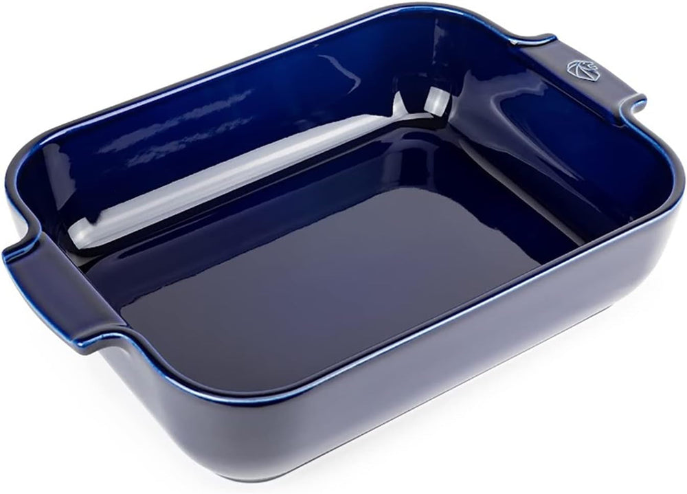 Peugeot Appolia Rechteckige Auflaufform Mit Griffen, Keramik, Schiefer / Grau, 7,2X31X21,7 Cm, Fassungsvermögen: Ca. 2 L, 60060 Bageforme og plader Naty Shop Blau