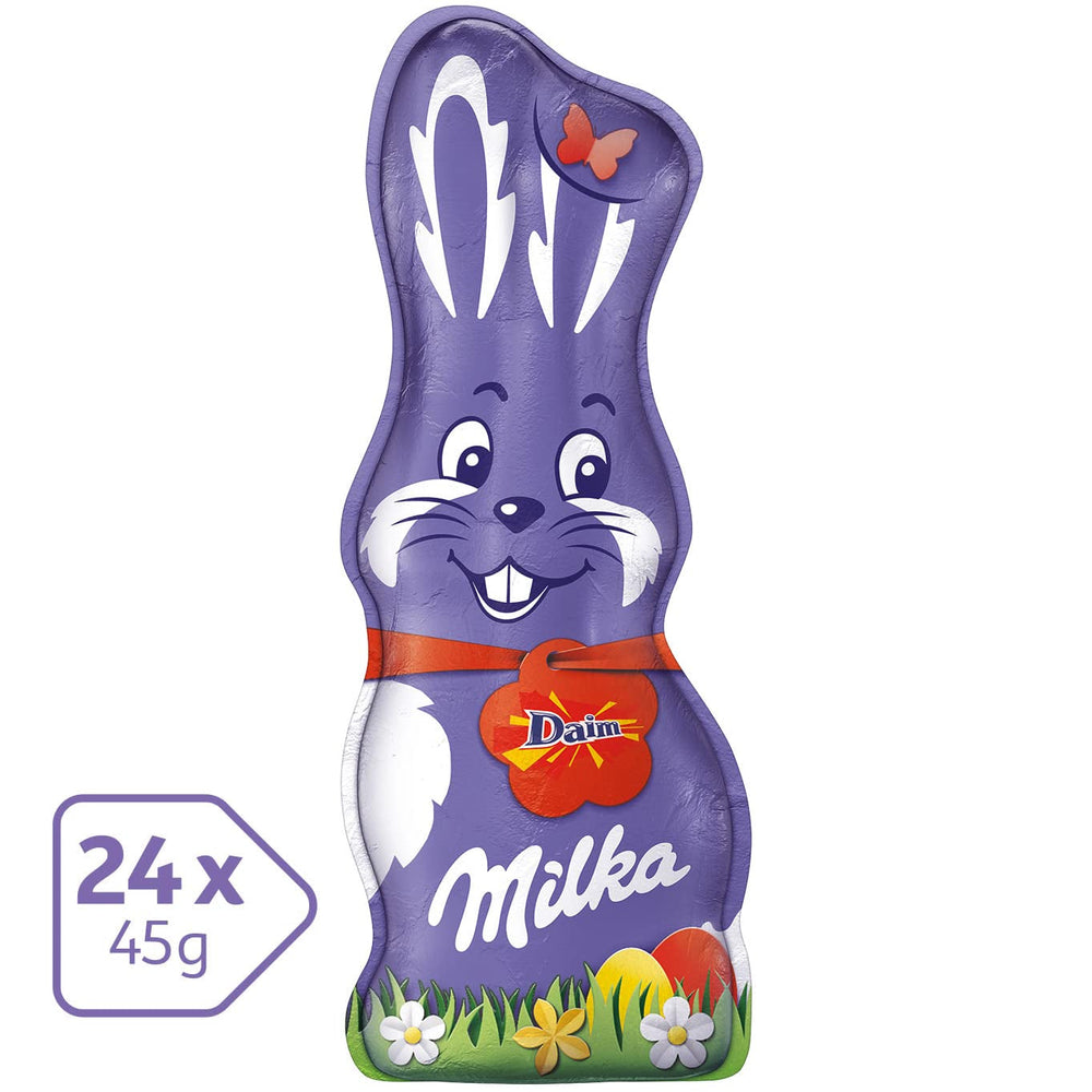 Milka Pachet vrac de ciocolată de Paște, 24 x 45 grame Bomboane de Ciocolata Naty Shop