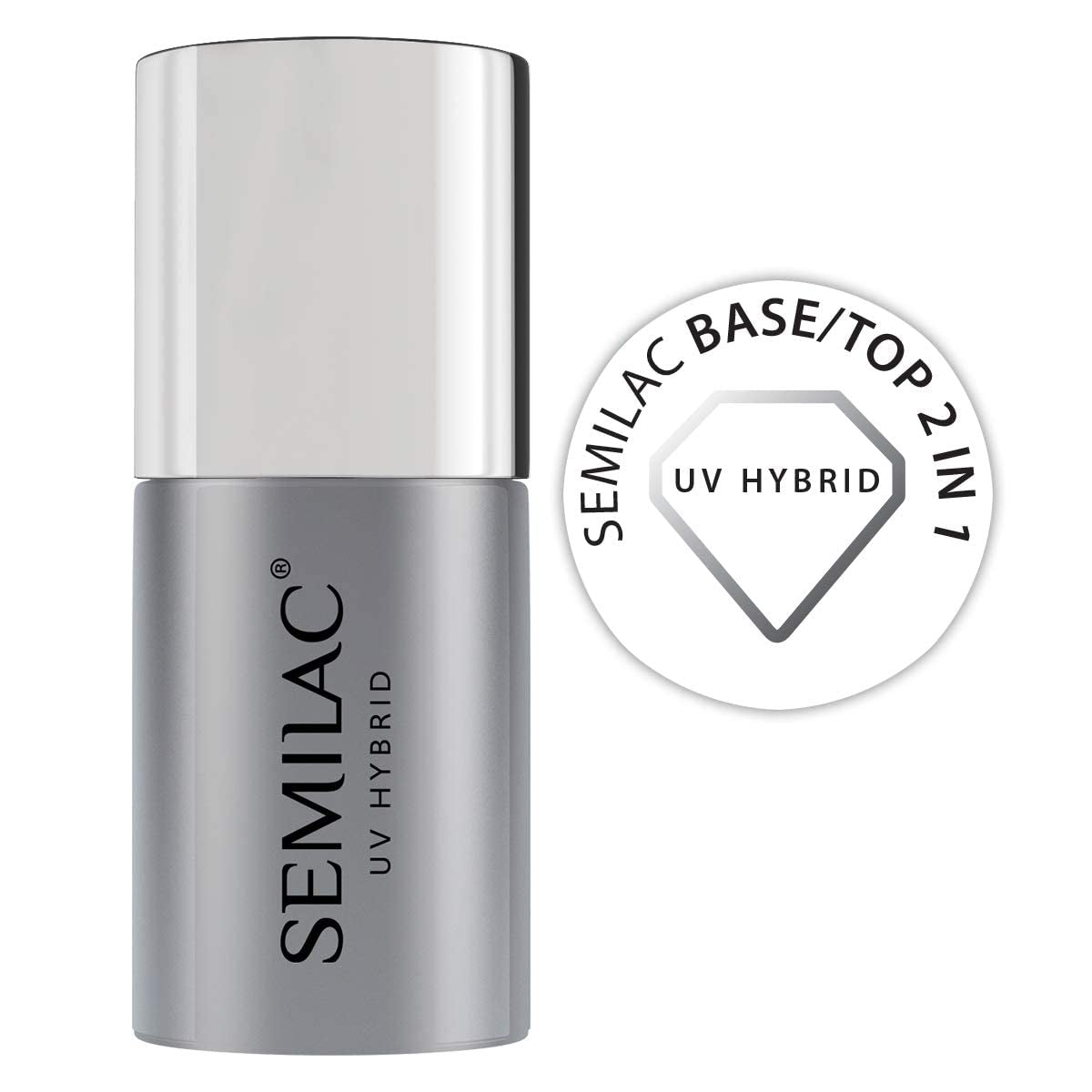 Semilac Pure & Clean UV neglelak base 7ml – Selvnivellerende hybrid base til følsomme negle