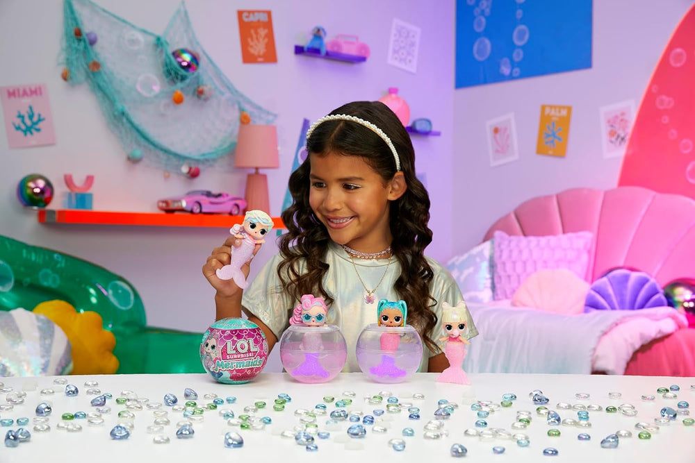 L.O.L. Overraskelse! Mermaids Tots - Moderigtige minidukker med farveskiftende haler - Velegnet til samlere, piger og drenge fra 4 år og opefter Naty Shop-dukker
