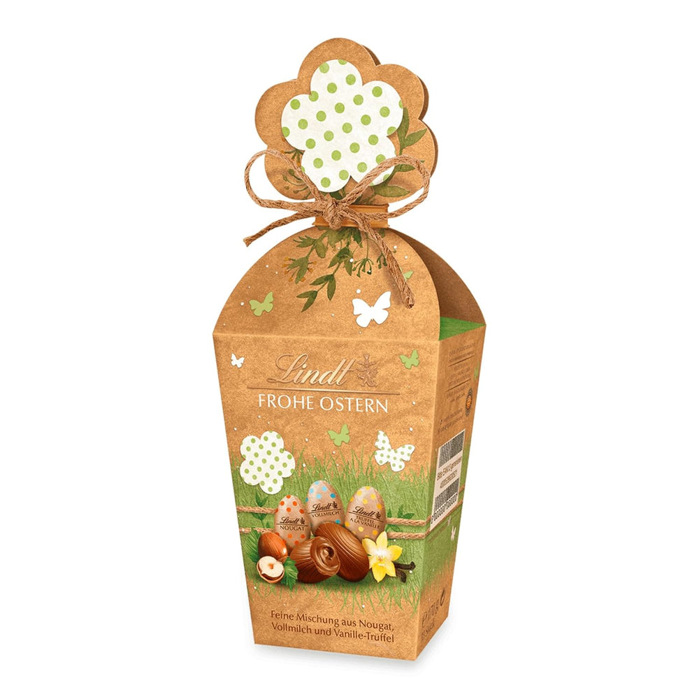 Lindt Chokolade | Mini Eggs Nature Edition | 170 g | Fin blanding af miniæg med nougat, mælkechokolade og vaniljetrøfler | Påskechokolade | Påskechokolade perfekt til at dele og nyde