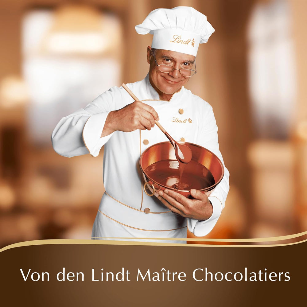 Lindt Chokolade | Mælkechokolade hasselnøddebar | 100 g | Blød, smeltet mælkechokolade med sprøde stykker hasselnød | Chokoladebar