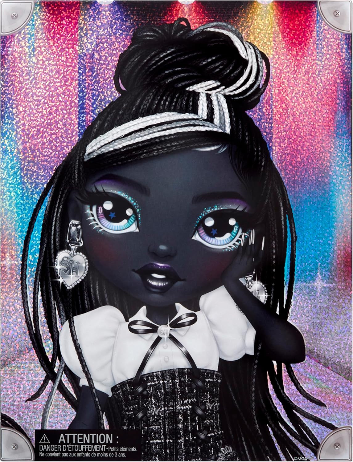 Rainbow High Shadow High Modepuppe – Shanelle Onyx – Schwarzes Haar, 28 cm Modepuppe mit Designer-Outfits, Geeignet für Sammler & Kinder von 6-12 Jahren