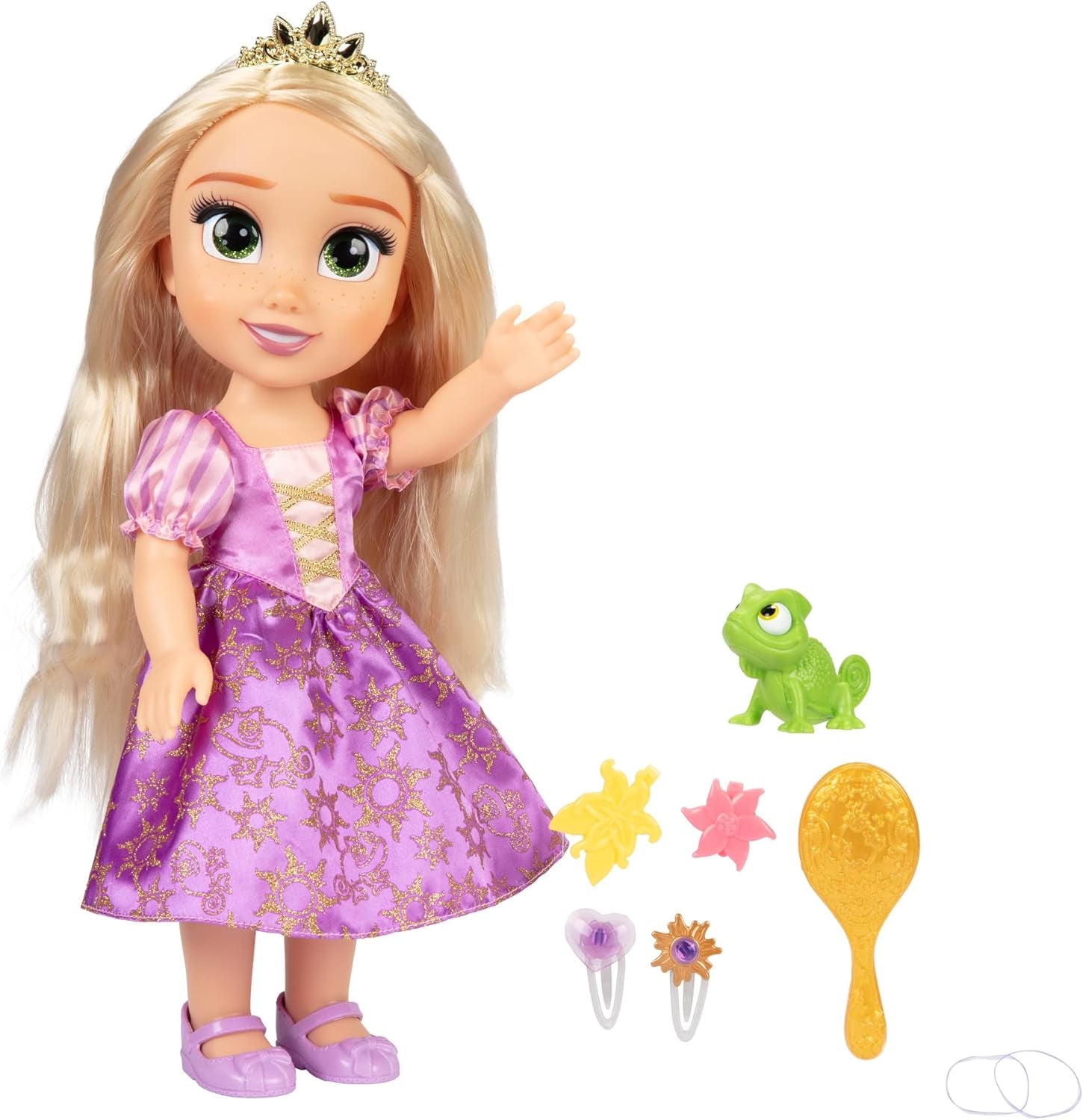 Disney Princess Singing Rapunzel Doll 35 Cm, Synger "I See the Light", Indeholder tilbehør for mere sjov, Perfekt til piger over 3 år, Purple Dolls Naty Shop