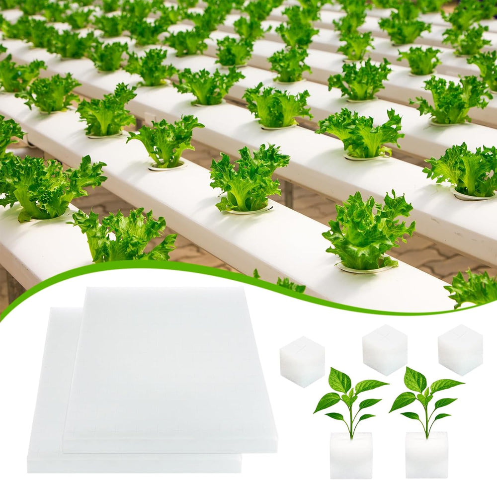 Rockwool, Formering Rockwool, 2 stk, hydroponisk svamp, 200 stk efter skæring - alternativ til drivhus, frøspiring og hjemmegrøntsager