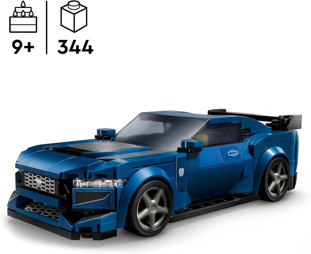 LEGO Speed Champions Ford Mustang Dark Horse Sportsvogn Minifigurer Billegetøj til børn at bygge, lege og vise, Gave til drenge, piger og bilfans 9 år gammel 76920 Byggesæt Besuche den LEGO-Store