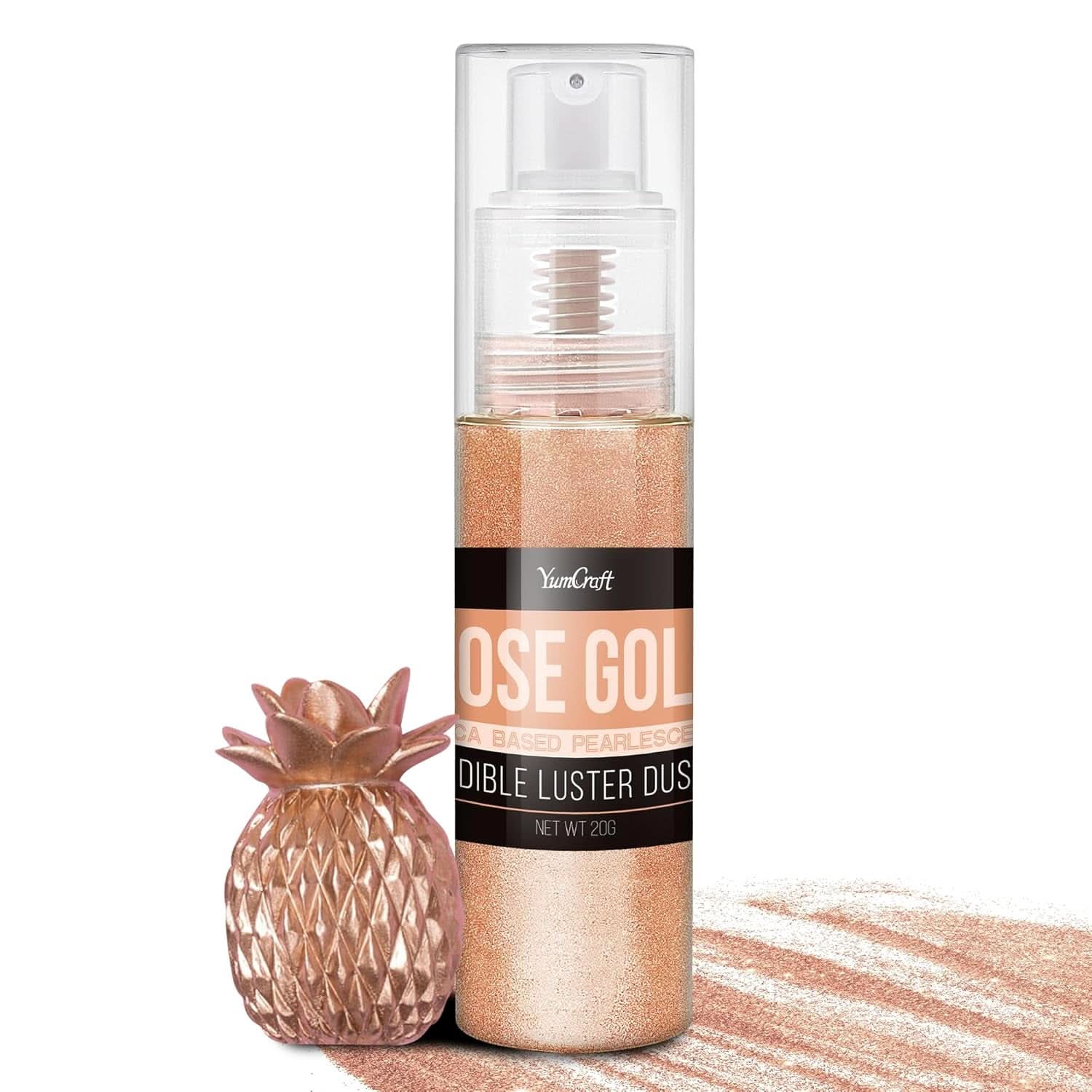 Spiselig glitterspray, 20 gram Naty Shop Roségold